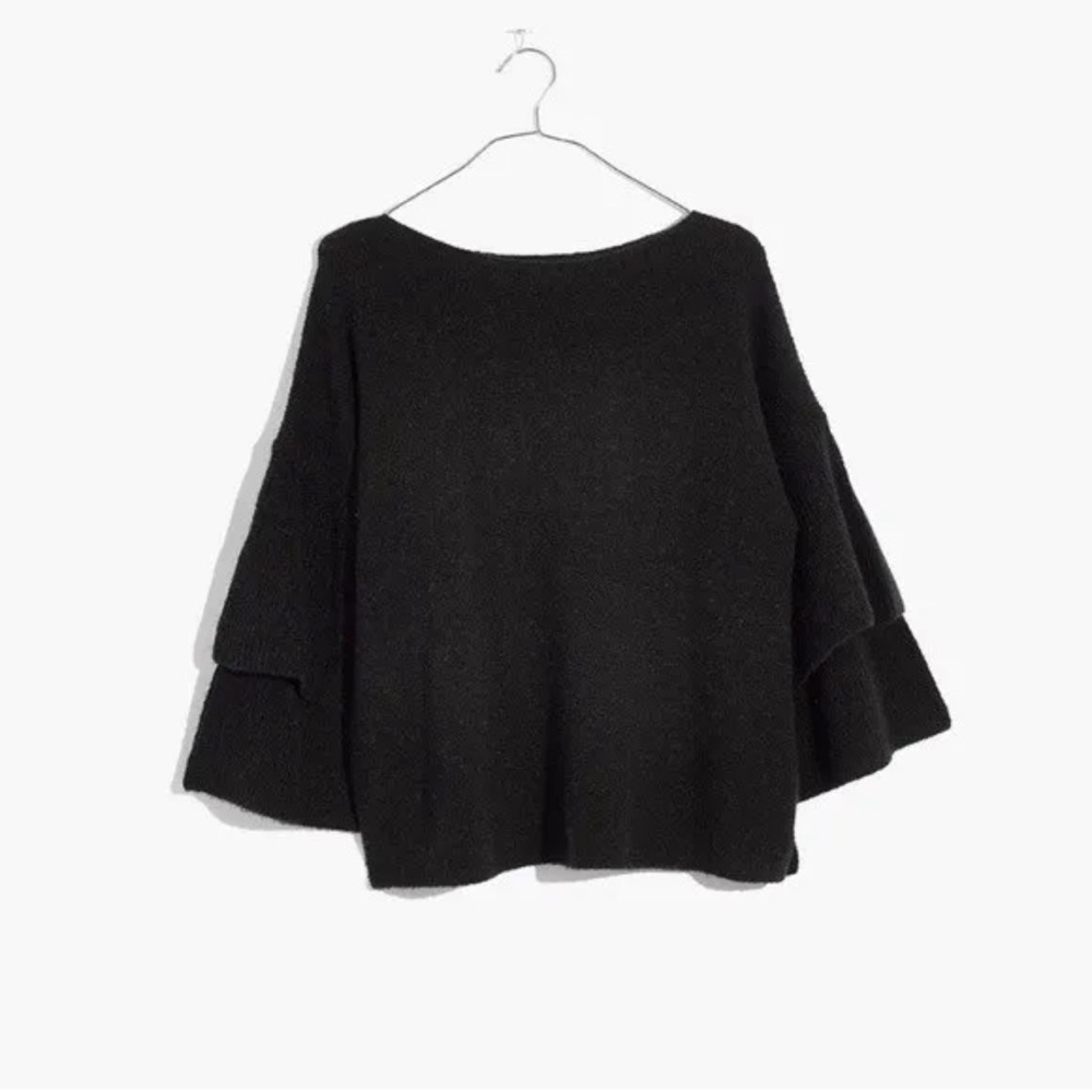 Madewell Tier-Sleeve Pullover Sweater in Coziest Yarn - Size L